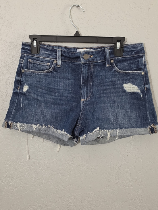 PAIGE Pants - PAIGE Jimmy Jimmy Short Dark Wash Distressed Denim Cutoff Shorts Womens 27